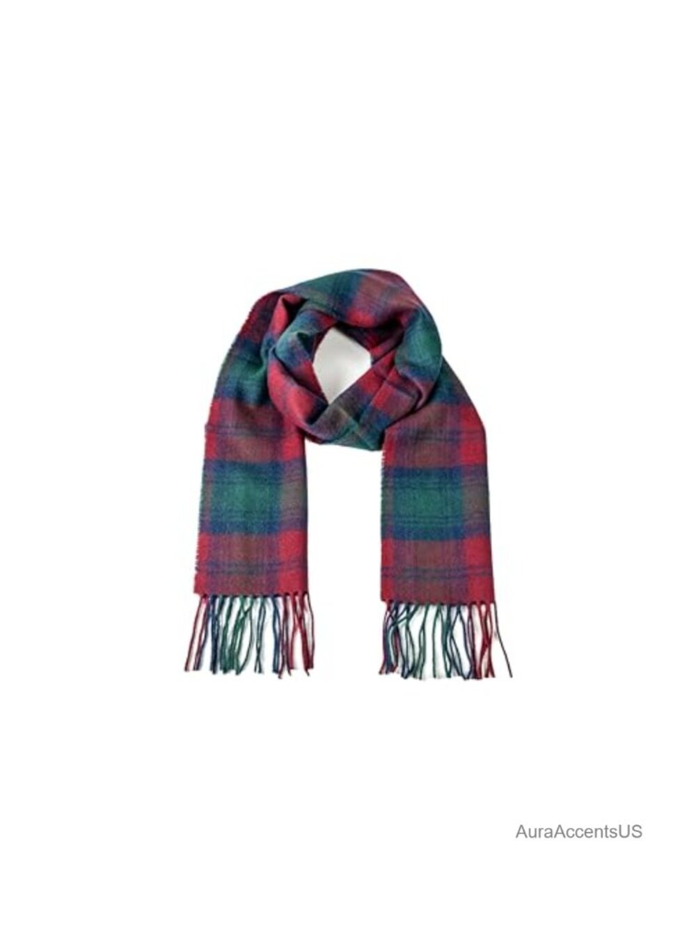 100% Lambswool Tartan Plaid Scarf - Scottish Winter Scarf